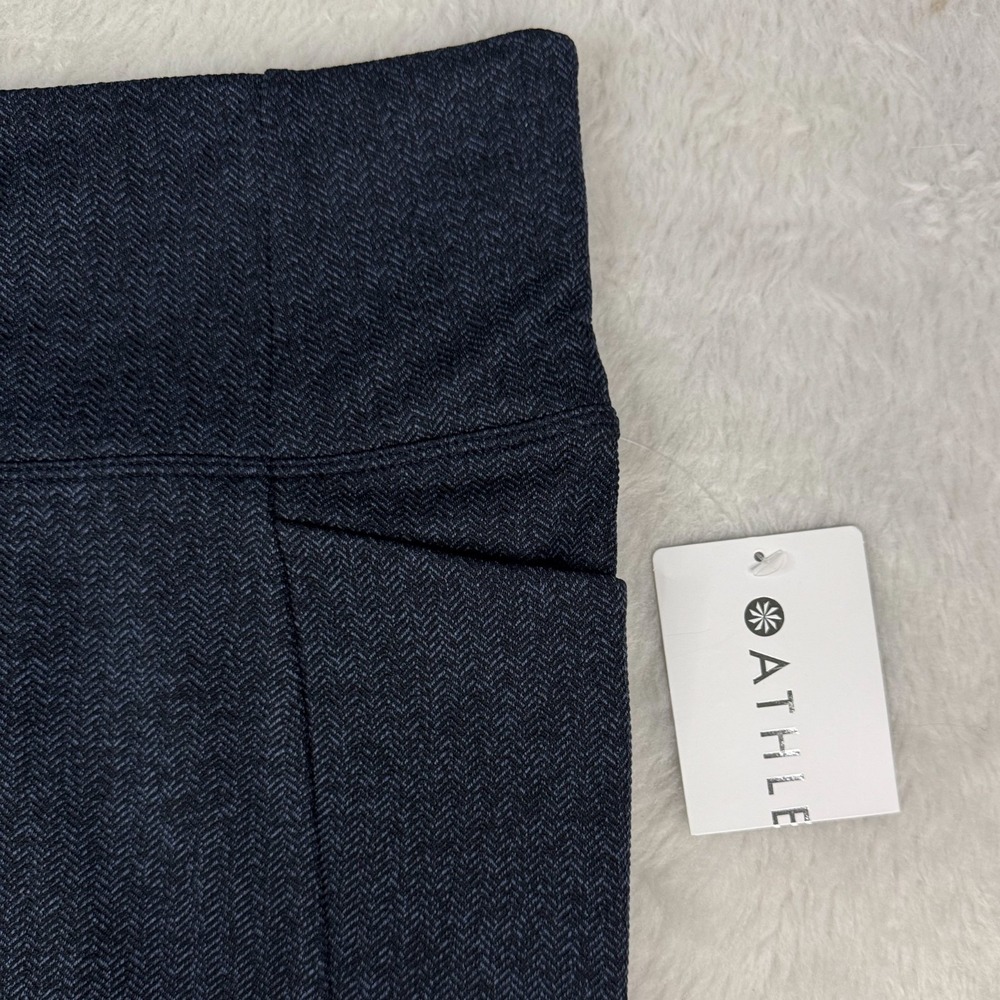 Athleta Mercer Herringbone Tight Small NWT High Rise Pocket Navy Blue #353504-02 - Picture 6 of 15